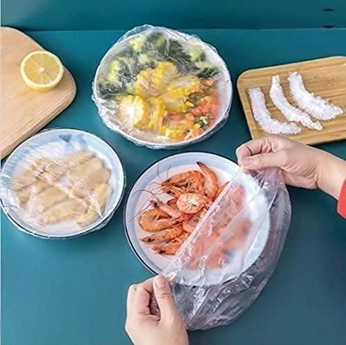 Plastic Bags - Reusable Elastic Food Storage Plastic Covers (Pack of 2)